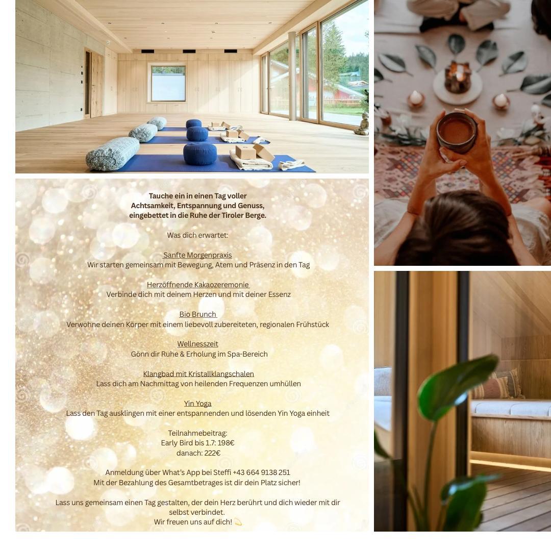 Kurblhof Natur Hotel Appartements Leutasch wochen | Yoga Day Retreat mit Kakaozeremonie